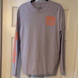 Lavender Long Sleeve Shirt with Coral Logo